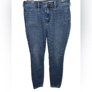 Pilcro and the Letterpress Patch Pocket Stretch High Rise Skinny Jeans Size 31